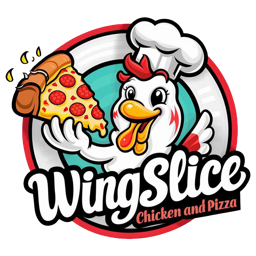 WingSlice Chicken and Pizza logo.